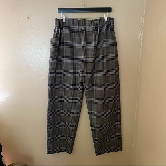 SEA New York Rowan Track pants pull on loose fit plaid workwear women’s RTR Sz 8 - Picture 11 of 11